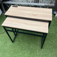 DORIS ドリス デスク 伸縮 パソコンデスク キッチンラック 幅80cm×奥行30cm 省スペース 収納 コンセント付き テレワーク向き オーク フィル【15404】 の画像