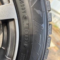値下げ交渉あり！来年に備えて今がお得！軽トラ、軽バンinch upに！ 24年GOODYEAR ICENAVI8 155 65 14 走行距離、装着期間わずか　アルミはExceederの画像