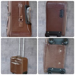 【新品】GARNIER ガルニエ キャリーケース トロリーバッグ クロコダイルの画像