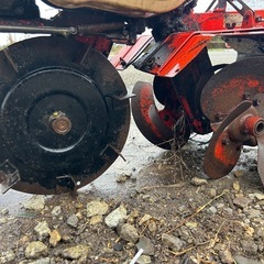 シバウラ 管理機 3.4馬力　畝立て 正転逆転 溝掘り 土揚げ　中耕　除草　跳ね上げ　耕運機　ネギ　ー輪　ハウス　　家庭菜園の画像