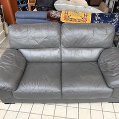 二人掛けソファー　合皮タイプ　高さ88×幅180×奥85㎝　0224-06の画像