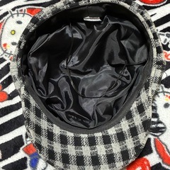 レディース キャスケット チェック柄の画像