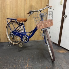 中古車　女の子用　フェリークJr　24インチ　LEDオートライト　6段変速　ブルー　美品の画像