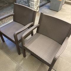 テラス・ ベランダ用椅子　イス　2つセットの画像