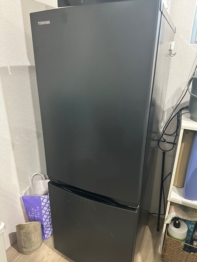 ほぼ新品【2025年製・使用5ヶ月】東芝 冷蔵庫 153L 美品 GR-W15BS（KT）ブラック
