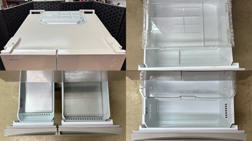 【愛品館八千代店】保証充実TOSHIBA　2018年製509L6ドア冷凍冷蔵庫GR-M510FD 東芝 冷蔵庫 509L 6ドア GR-M510FD 2018年製 大容量 ファミリー 自動製氷