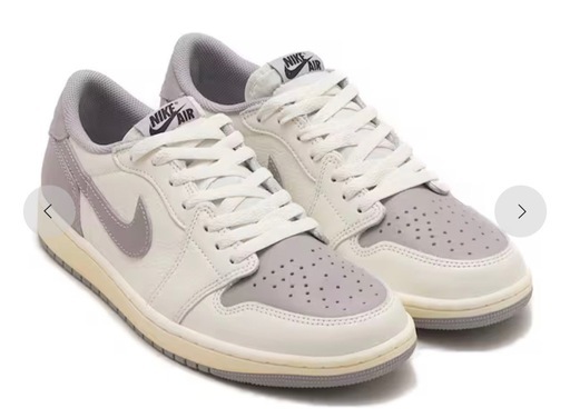 値引き　JORDAN BRAND AIR JORDAN 1 RETRO LOW OG SAIL/BLACK-ATMOSPHERE GREY