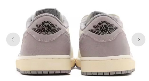 値引き　JORDAN BRAND AIR JORDAN 1 RETRO LOW OG SAIL/BLACK-ATMOSPHERE GREY