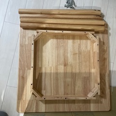 【美品】ダイニングテーブル 木製 80cm ナチュラル 2人用 天然木の画像