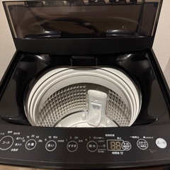 【ほぼ新品】洗濯機4.5kg ブラック 説明書/保証書ありの画像