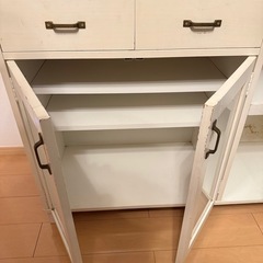 モモナチュラル ランドシリーズ 食器棚 の画像