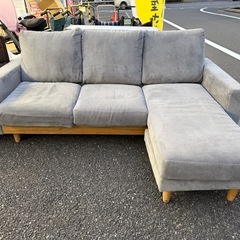 【愛品館 江戸川店 】NITORI 3Pファブリックカウチソファ アウロス（ニトリ）の画像