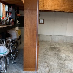 食器棚昭和60年代 ヴィンテージ 幅1755mm 奥行下435mm〜上383mm高さ 2195mm説 明欄必読の画像