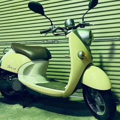 【New】自賠責付き 実働 BT新品 バリ溝 ヤマハ SA26J ビーノ 原付 スクーター ベージュの画像