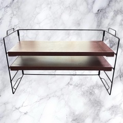 ラック 収納棚 ミニラック 卓上 オープンラック アイアン 机上ラックの画像