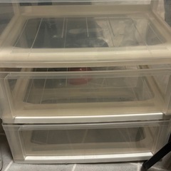 三段収納引き出し　2点セットの画像