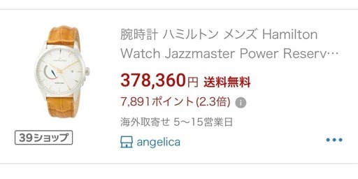 新品未使用　タグ、箱、正規保証カード付き　ハミルトン 腕時計 希少モデル