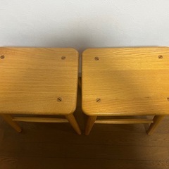 🔥【本日限定】天然木スツール 2脚セット 2500円の画像
