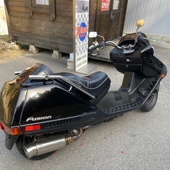 ５周年記念★フュージョンx 黒　純正カウル　社外マフラー★の画像