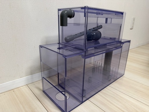 ぷぅ工房上部フィルター45cm水槽用引出し式ウールボックス付 (umi