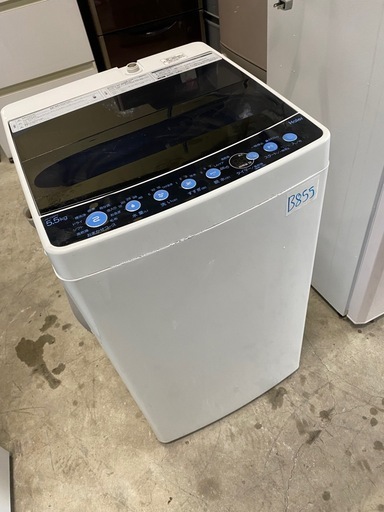 NO B855?福岡市内配送設置無料✨?Haier ハイアール 全自動電気洗濯機 JW-C55FK 5.5kg 2019年製 簡易乾燥