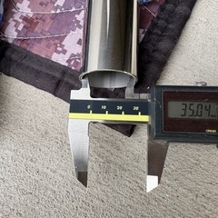 DIY アラヤ ステンレス丸パイプ Φ38×t1.5×2000mm ×2本 オールステンレス素材 マフラー、住宅用 の画像