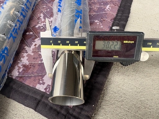 DIY アラヤ ステンレス丸パイプ Φ38×t1.5×2000mm ×2本 オール