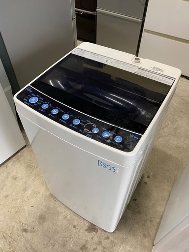 NO B855?福岡市内配送設置無料✨?Haier ハイアール 全自動電気洗濯機 JW-C55FK 5.5kg 2019年製 簡易乾燥