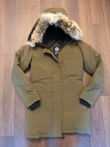 【極美品】カナダグース カーキ CANADA ダウンジャケット GOOSE XS ヴィクトリア コート S ヴィクトリアパーカ