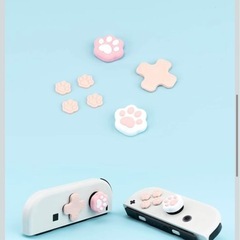 任天堂Switch 有機elモデル対応 猫肉球 保護カバー joyconキャップの画像