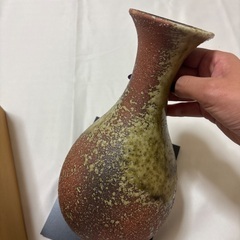 信楽焼　花瓶　三彩作による信楽焼です。﻿の画像