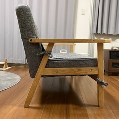 2人掛けソファ（グレー）の画像