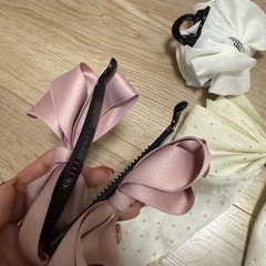 リボンヘアアクセ3個セットの画像