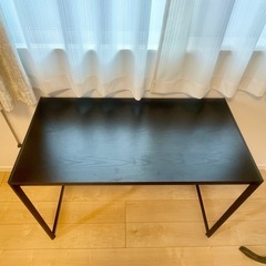 極美品✨木目調×ブラックアイアンの万能デスクの画像