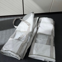 布団収納バッグ 持ち手付 透明窓付き daiso 3つの画像