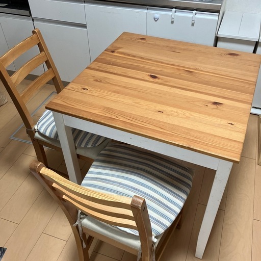 IKEA ダイニングテーブル・チェア2脚セット (ホットツリー) 潮来の