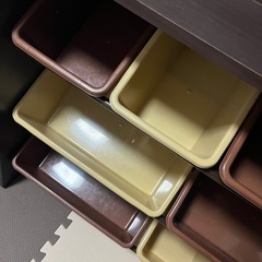 おもちゃ収納ラック　ブラウン　の画像