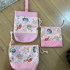 プリンセス　　幼稚園準備　カバンセット　体操服入れの画像