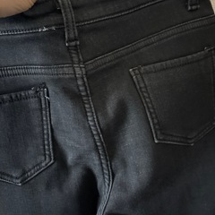 内側フリース黒スキニーの画像