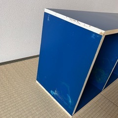 カラーボックス ブルー 収納の画像