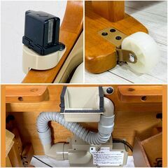 パナソニック 家具調 ポータブルトイレ 座楽 脱臭機能付き 介護用 清掃済み 動作OK Panasonic E0FM0118の画像