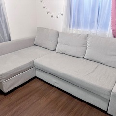 【お話中】収納付きコーナーソファーベッド FRIHETEN の画像