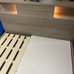 【美品】ニトリ シングルベッド チェストベッド セット コンセント・ライト付の画像