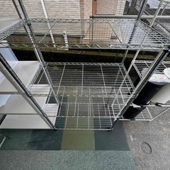 【リサイクルサービス八光】幅90×奥行45×高さ178cm　スチールラック 5段 メタルシェルフ  収納棚の画像