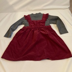 プティマイン　ワンピース　ボルドー110の画像