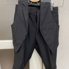 子供用スーツ 110cm ブラック ベスト付きの画像