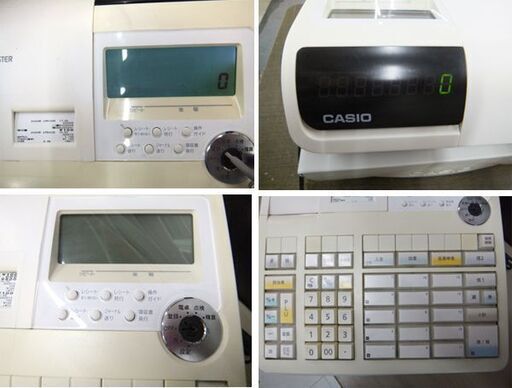 現状品 CASIO 電子レジスター TE-2300 ホワイト 動作品 付属品付き 2ペーパーモデル 2016年製 感熱ロール紙対応 カ