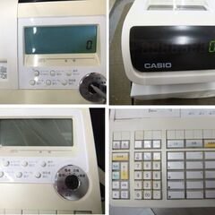 現状品 CASIO 電子レジスター TE-2300 ホワイト 動作品 付属品付き 2ペーパーモデル 2016年製 感熱ロール紙対応 カシオ 苫小牧西店の画像