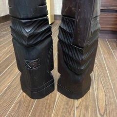 ニポポ 木彫り ２体×２セット アイヌ民芸の画像