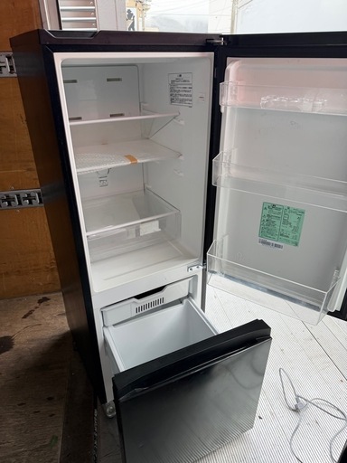 NO B863?福岡市内配送設置無料✨?冷蔵庫 ブラック AT-RF160-BK [162L /2ドア /右開きタイプ]